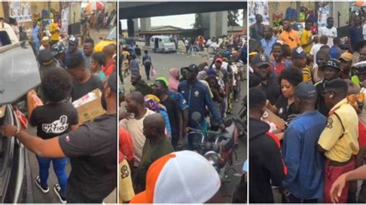 
BBNaija Star, Phyna, Distributes Bags of Rice To Less Privileged Residents 