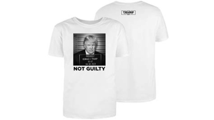 
Donald Trump’s campaign team releases fake mugshot t-shirt minutes after his arraignment 